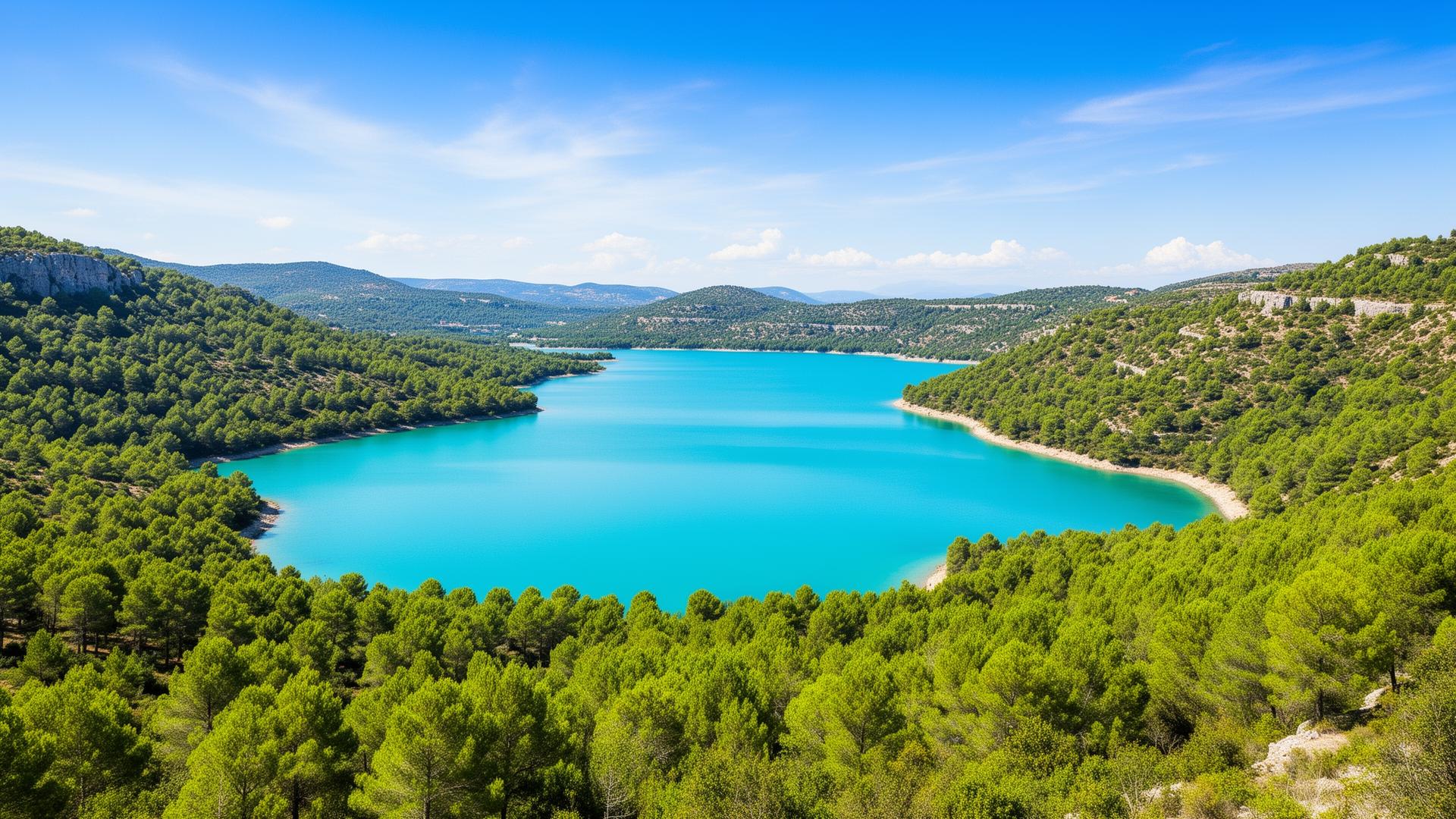Taxi Saint-Cassien à Montauroux, vue sur le Lac de Saint-Cassien dans le Var
